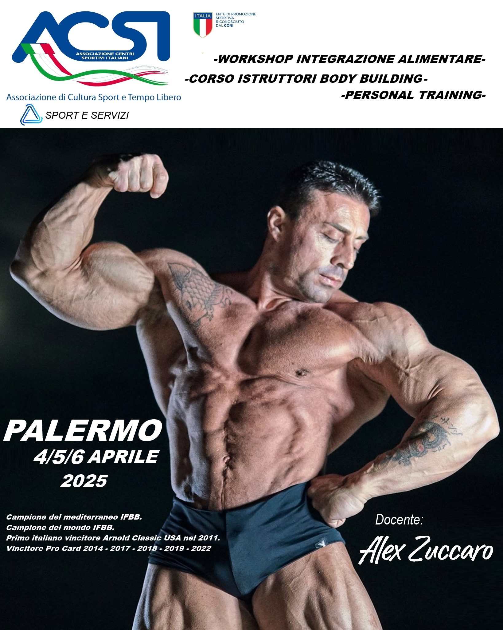 CORSO ISTRUTTORI DI BODY BUILDING e WORKSHOP