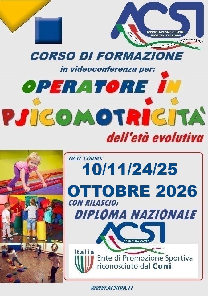 OPERATORE IN PSICOMOTRICTA’ DELL’ETA’ EVOLUTIVA